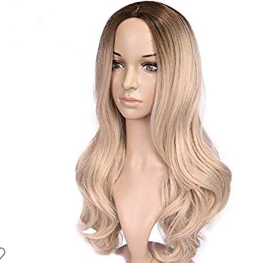 Ash Blonde Ombré High Density Heat Resistant Wig - Picture 3 of 11